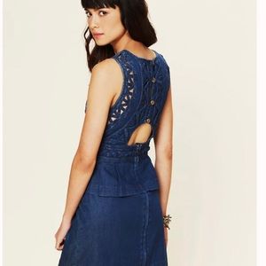 Free People New Romantics Denim Dress